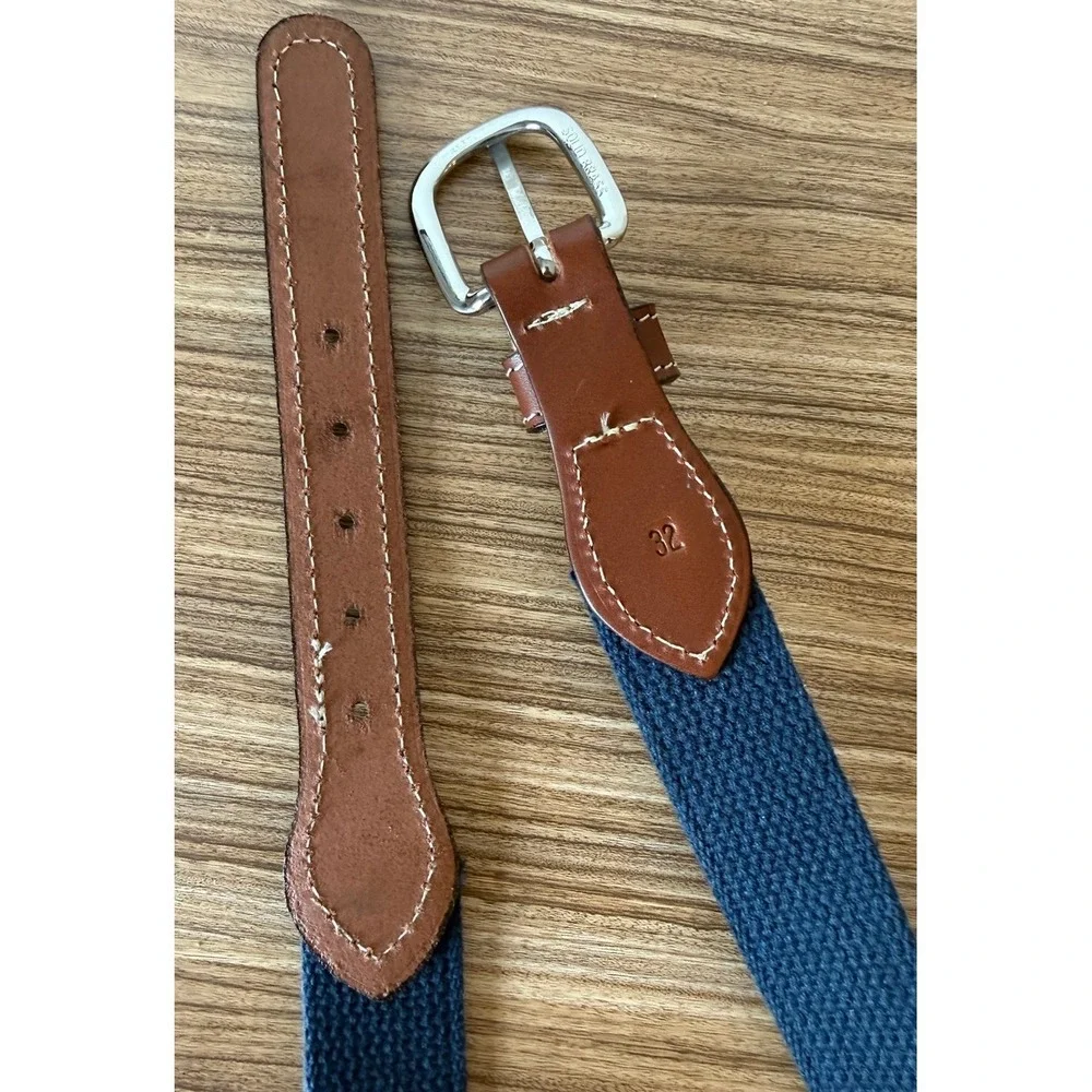 University Kentucky Wildcats Leather Canvas Blue Collegiate Ribbon Belt Size 32